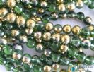 half gold plated crystal glass beads